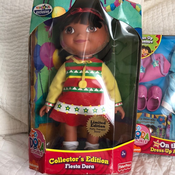 Dora The Explorer 15” Fiesta Dress Up Dora Doll ToysRus Exclusive +Outfit NEW - Picture 3 of 15